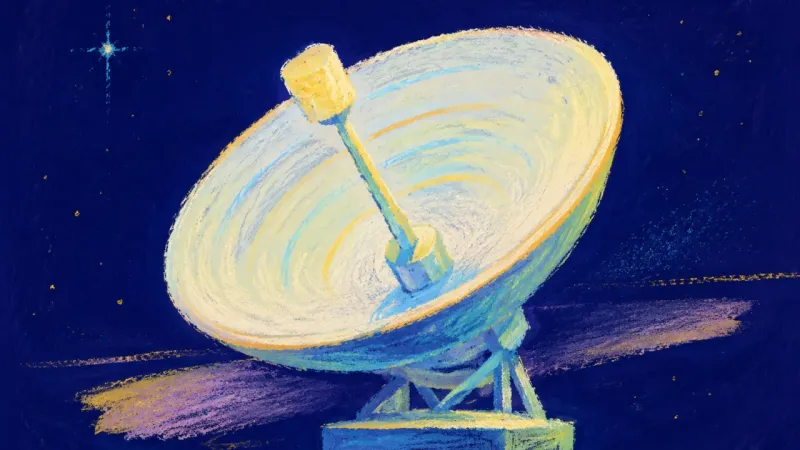 Recalibrated Signal An open radar dish with a balanced silhouette, symbolizing clear attention to workplace change and**