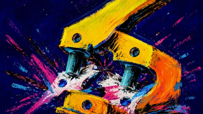 The Unfinished Gesture A jammed two-hole punch symbolizing the pressure to turn every realization into an immediate, unsust