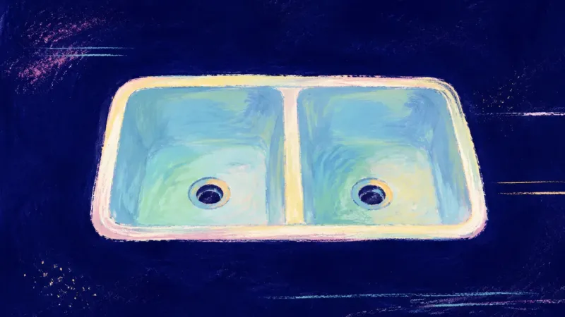 Two distinct basins share one ordered outline, symbolizing family care restored through clear limits
