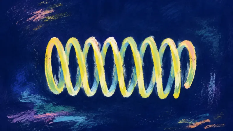 Spring Unbound An abstract spring restored to an even open form, representing clearer boundaries, shared ownership,