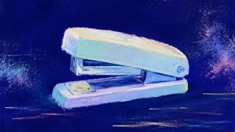 Order Through Action A restored stapler with aligned working parts represents perfectionism-driven thesis paralysis-resol