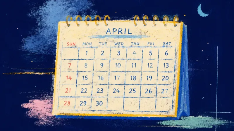 Time Tells A calendar restored to orderly dates and clear entries, representing self-trust built through steady