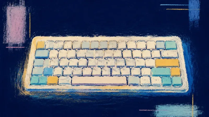 A keyboard restored to clear, even rows, representing focused study, timely support, and confidence‌