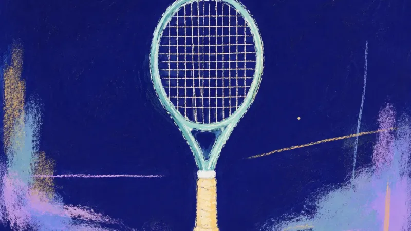 Reciprocal Alignment An orderly tennis racket with an even string lattice, representing shared responsibility, clearbound