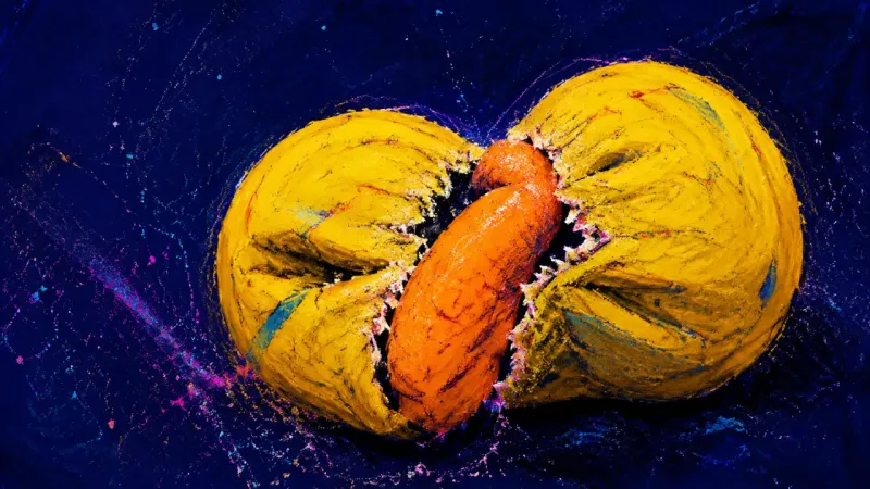A stress ball split open by repeated squeezing, symbolizing how dismissed workplace warning signs