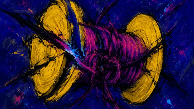 An abstract spool represents procrastination in unstructured study, with tangled planning loops​