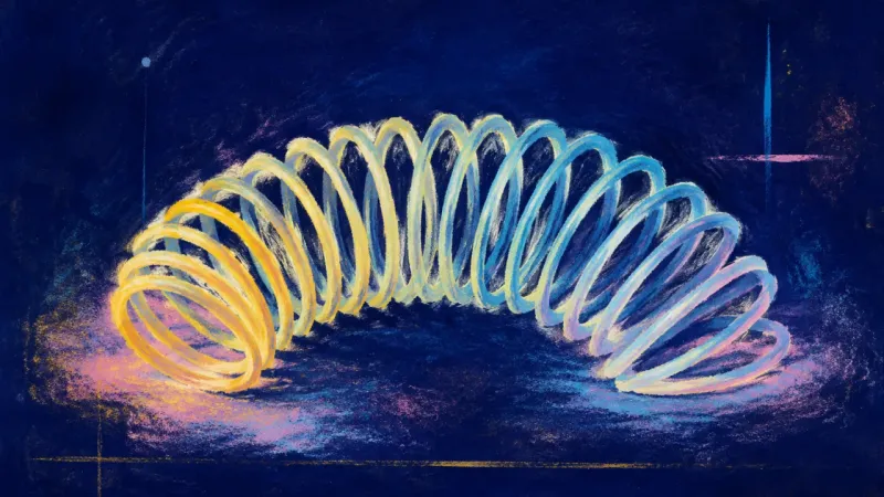 A restored slinky representing relationship clarity, gradual trust, and a shared future built from-?