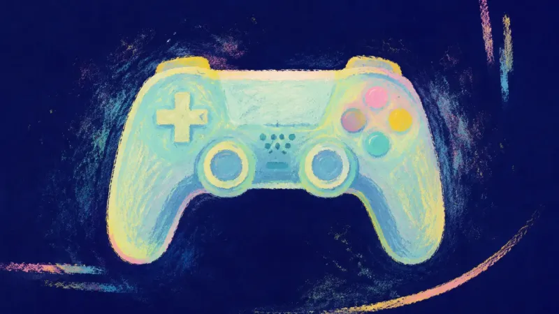 A balanced game controller with clear controls, representing approval dependence resolving into self