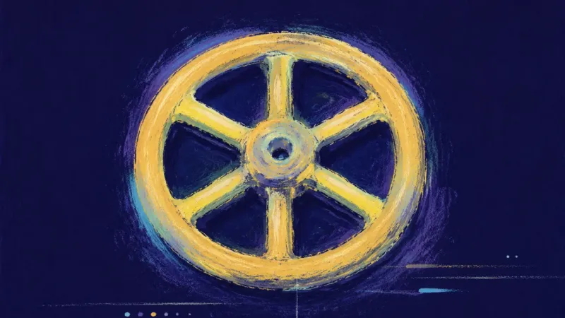 Measured Release A restored valve wheel with balanced spokes, representing early boundary-setting, steadier anger,and
