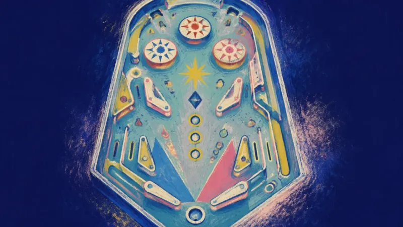 One Clear Route A restored pinball playfield represents exam anxiety giving way to focused, repeatable practice anda