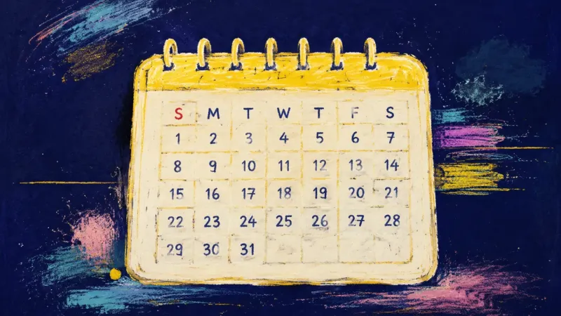 Calendar Unbound A restored calendar grid represents separating family concern from permission and testing desired