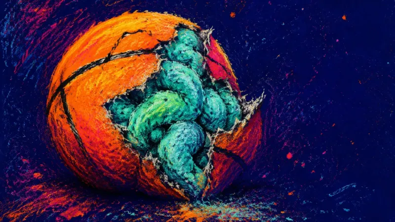 Permission Under Pressure A crushed stress ball split at the seam, symbolizing career anxiety and the strain of waiting for