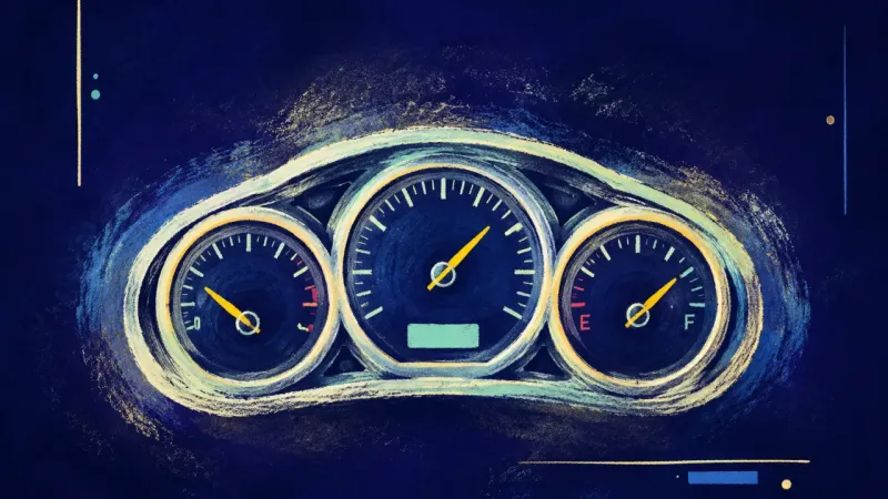 Inner Measure Restored Three balanced gauges represent approval-driven paralysis resolving into clear personal criteria,