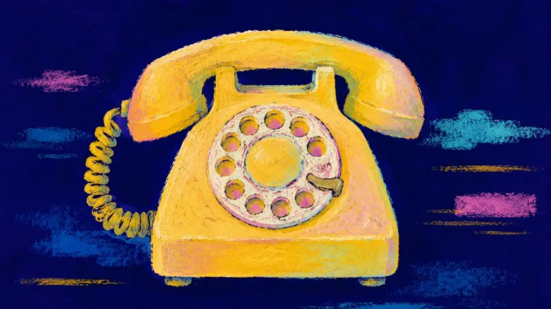 A restored rotary telephone symbolizes self-directed study, with calm alignment replacing dependence