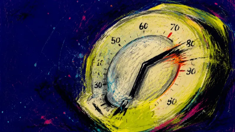 The Quiet Dial A damaged thermostat dial symbolizing suppressed anger and false calm in a close relationship.