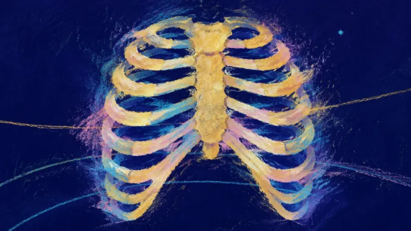 An open, balanced ribcage represents self-trust and an honest pause restoring order to commitment a