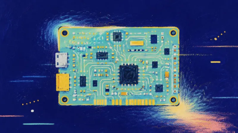 A restored circuit board with orderly pathways, representing thesis anxiety resolved through ‍‌