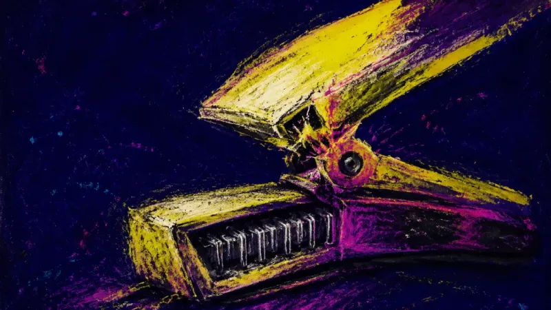 Unfinished Verdict A stapler clamped shut before completing its mark, symbolizing self-doubt caused by endless||||em [s