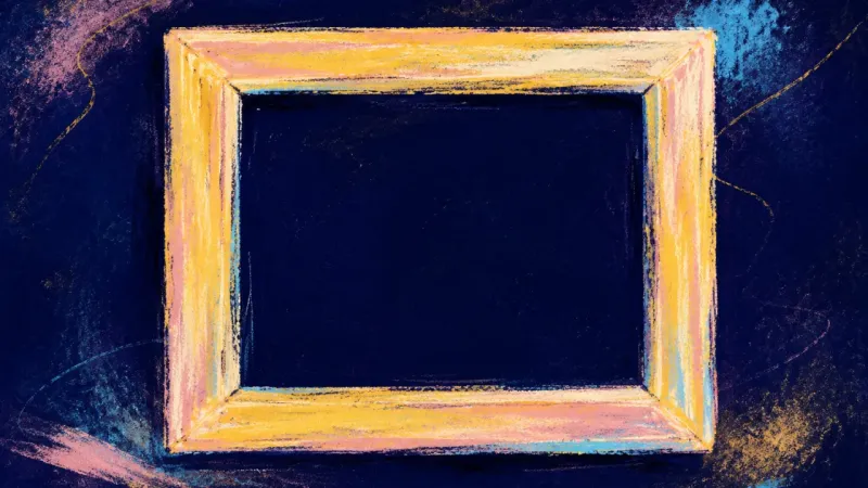 Belonging Reframed A restored picture frame with open, balanced contours, representing family connection that includes