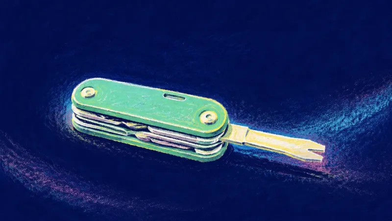 Discernment Restored A restored multi-tool with one implement deliberately extended, representing self-trust, clear facts