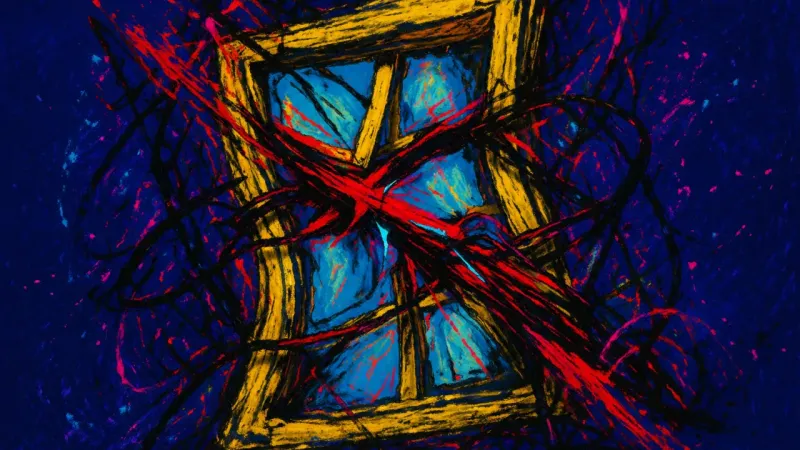 A crushed window represents self-silencing, social hypervigilance, and fear of being excluded for vo