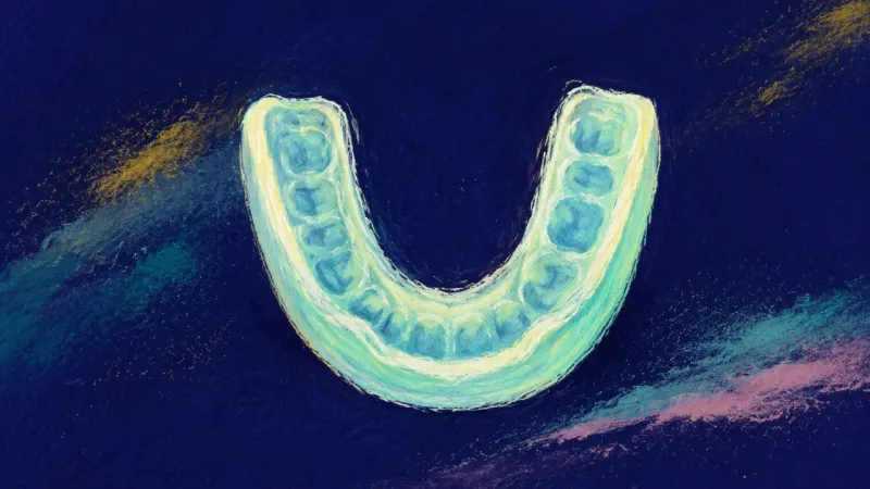 Guard Restored A restored mouthguard with evenly aligned channels represents timely boundaries, self-trust, and a