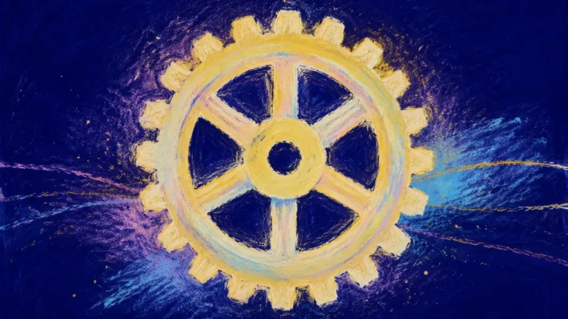 Open Rotation An abstract gear restored to balance, representing anger heard as information and translated into a