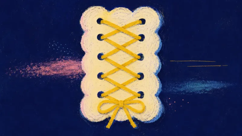 A restored lacing card follows one orderly route, symbolising academic clarity built through a [?