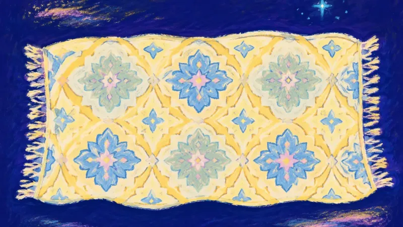 A restored tapestry represents grief accepted and a changing friendship rebuilt through mutual,