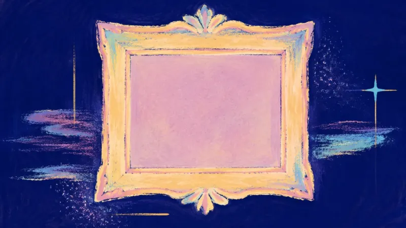 Frame of Self-Trust A restored picture frame symbolizes honest self-recognition, balanced boundaries, and connection без