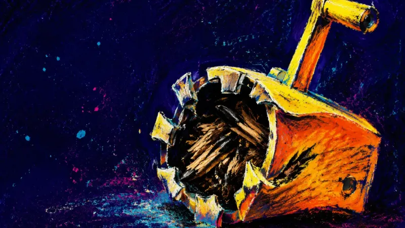 The Unfinished Edge A jammed pencil sharpener symbolizing perfectionistic overwork that keeps a research paper from res
