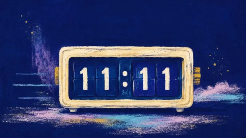 Time Reclaimed An aligned flip clock representing a clear boundary and grounded self-trust after repeated delays.