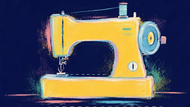 Practice in Rhythm An abstract sewing machine represents insight becoming practical skill through small experiments,1