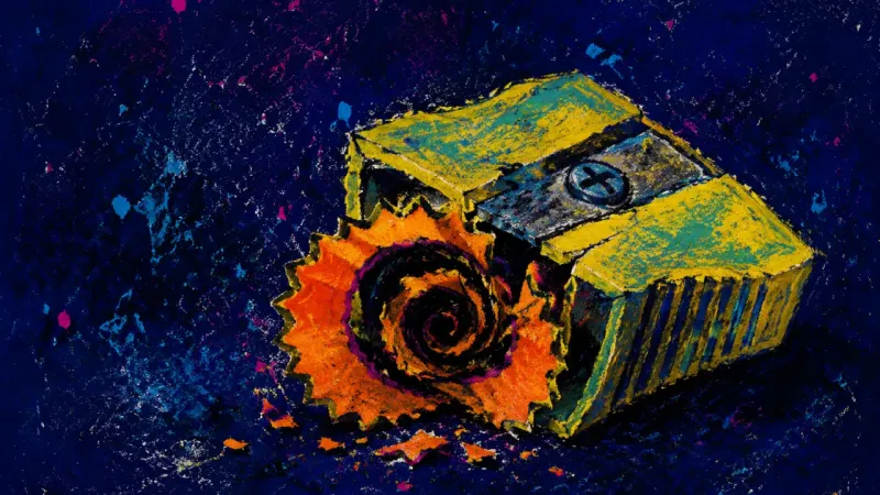 The Jammed Start A jammed pencil sharpener symbolising procrastination caused by fear that changing study methods may