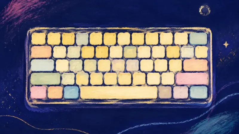The Restored Sequence A restored keyboard with an orderly key grid, representing capstone completion through bounded steps