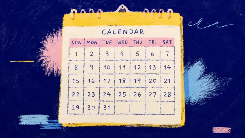 The Kept Week A calendar restored to an orderly grid, representing trust built through steady routines, boundaries