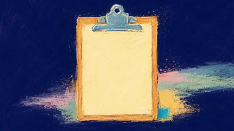 Authored Order A restored clipboard with clear alignment, representing mandatory coursework contained within calm,―
