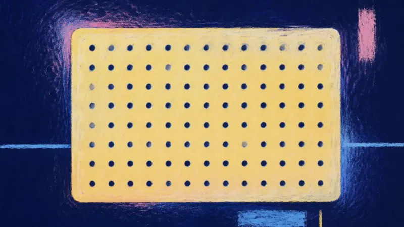 Room to Receive A restored pegboard with open, ordered rows, symbolizing success that is felt, integrated, and free