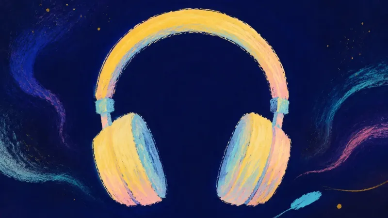 Signal Restored Restored headphones with open, ordered contours represent anger becoming clear language and a shared