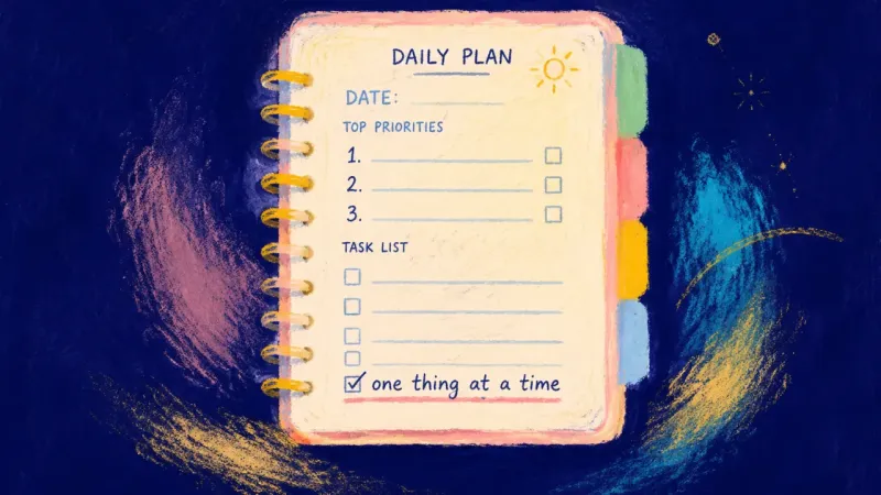 The Whole Chapter A planner restored to an orderly whole, representing completion without tying a project's outcome to