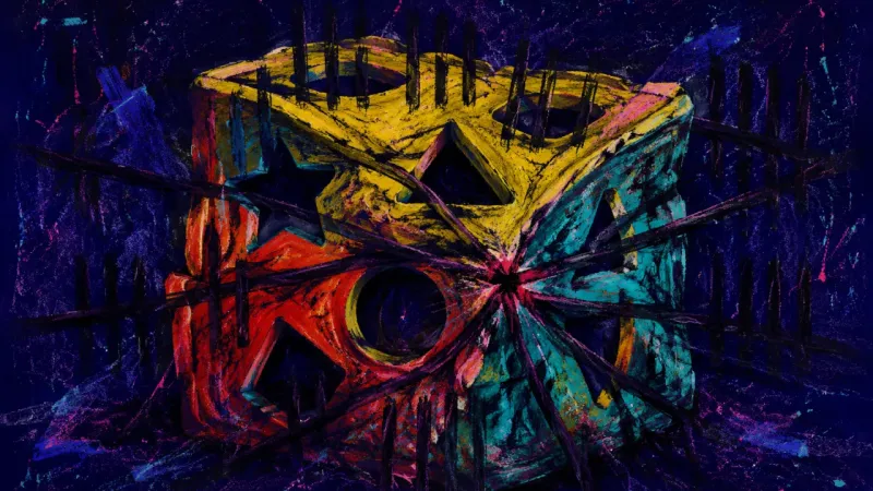 Compulsory Fit A distorted shape sorter with every opening forced alike, representing wellness perfectionism and