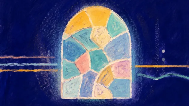 A reassembled mosaic represents social comparison resolved through balanced attention to one selfd?