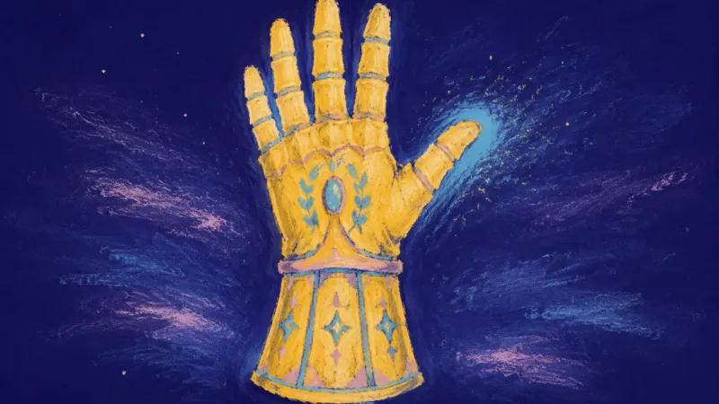 Chosen Authority An open, balanced gauntlet represents inherited anger resolved into firm boundaries, calm authority,