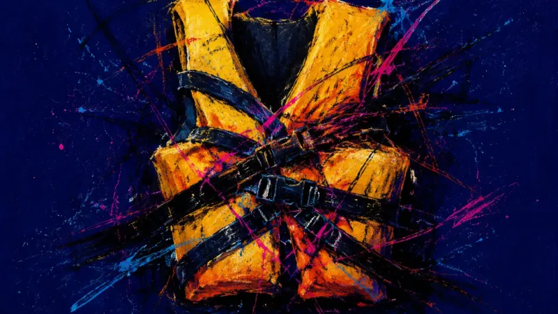 A life vest is crushed by its own straps, representing anxious overhelping, blurred boundaries, and