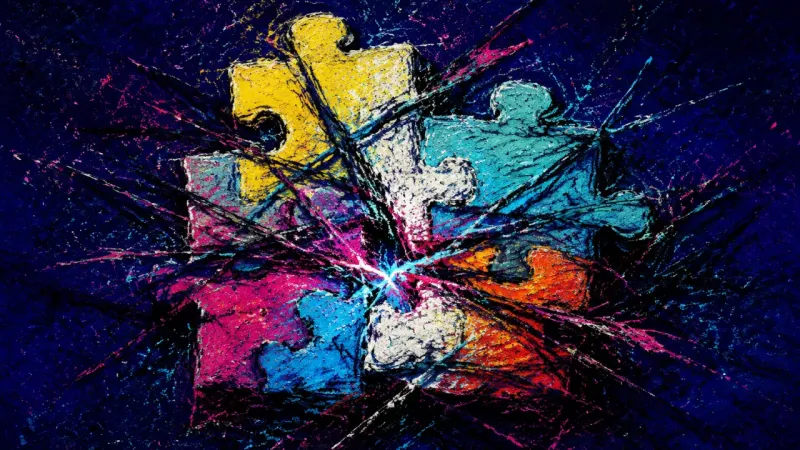 Jammed Pattern A distorted jigsaw puzzle with misaligned pieces, representing pressure to preserve a successful