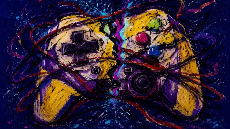 Control in a Knot A warped game controller with tangled controls, representing pressure to commit quickly in order to