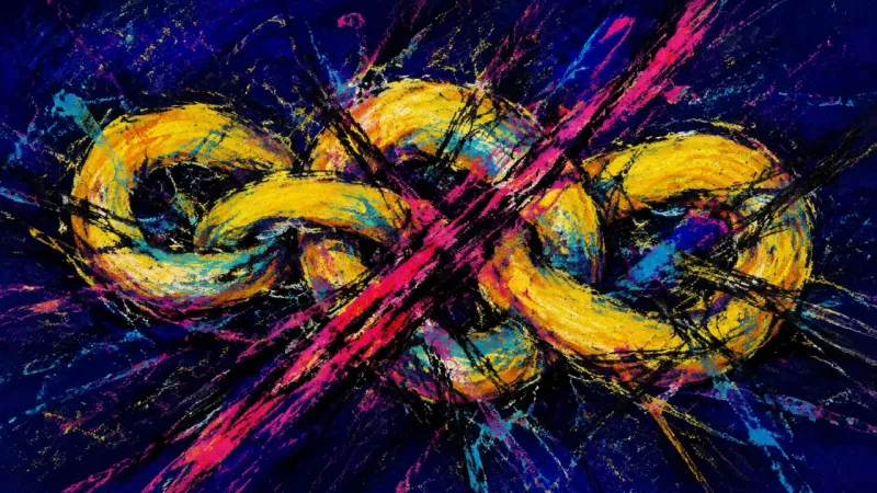 A garland crushed into a bound knot, representing fear-driven loyalty tests that turn changed plans