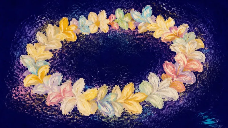 A restored garland with open, ordered links, representing direct communication and steadier trust as