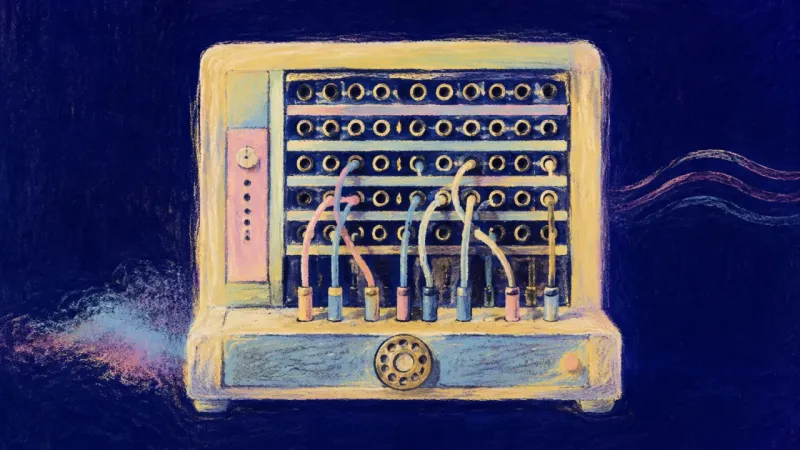 Belonging Rewired A restored telephone switchboard with distinct, ordered sockets, representing family belongingthru