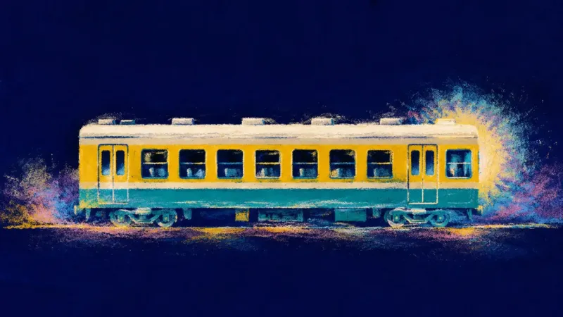 A restored train carriage symbolizing clear career criteria, a reviewable commute, and grounded?
